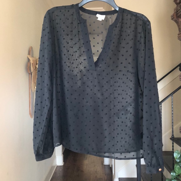 Sheer Polka Dot Blouse - Picture 1 of 2